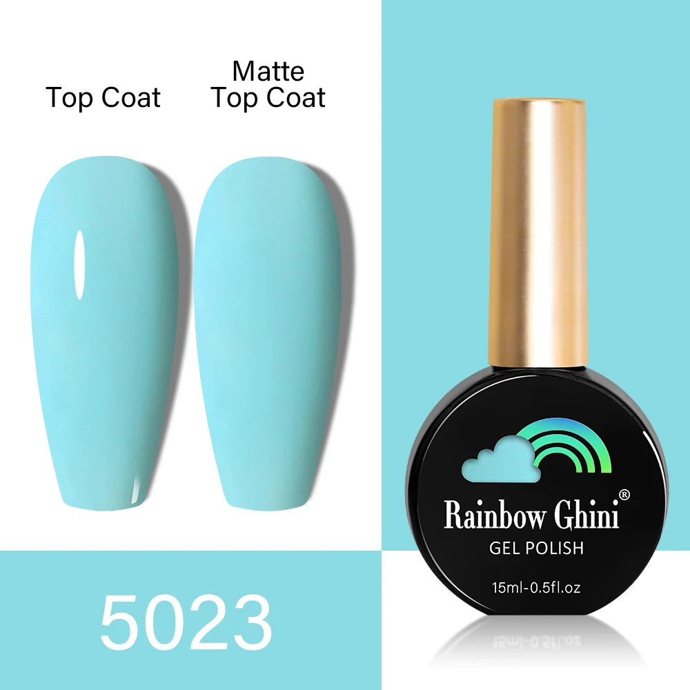 RG HEMA TPO FREE Neon Glitter Gel Nail Polish 15ml Nail Art Manicure Semi Permanent Gel Hybrid Varnishes Top Base Coat UV Nail