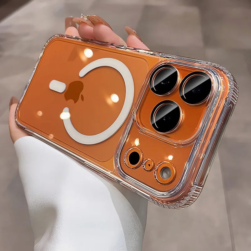 High Clear With Camera Control Button Magsafe Case for iPhone 17 16 Pro Max 17Pro 16Pro Transparent Magnetic Ultra Thin PC Cover