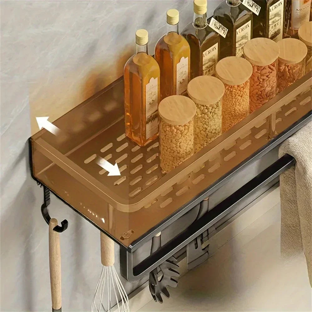Kitchen Multifunctional Storage Rack Kitchen Table Items Organizer Shelf Cooking Items Wall Mounted Rack Kitchen Accessories