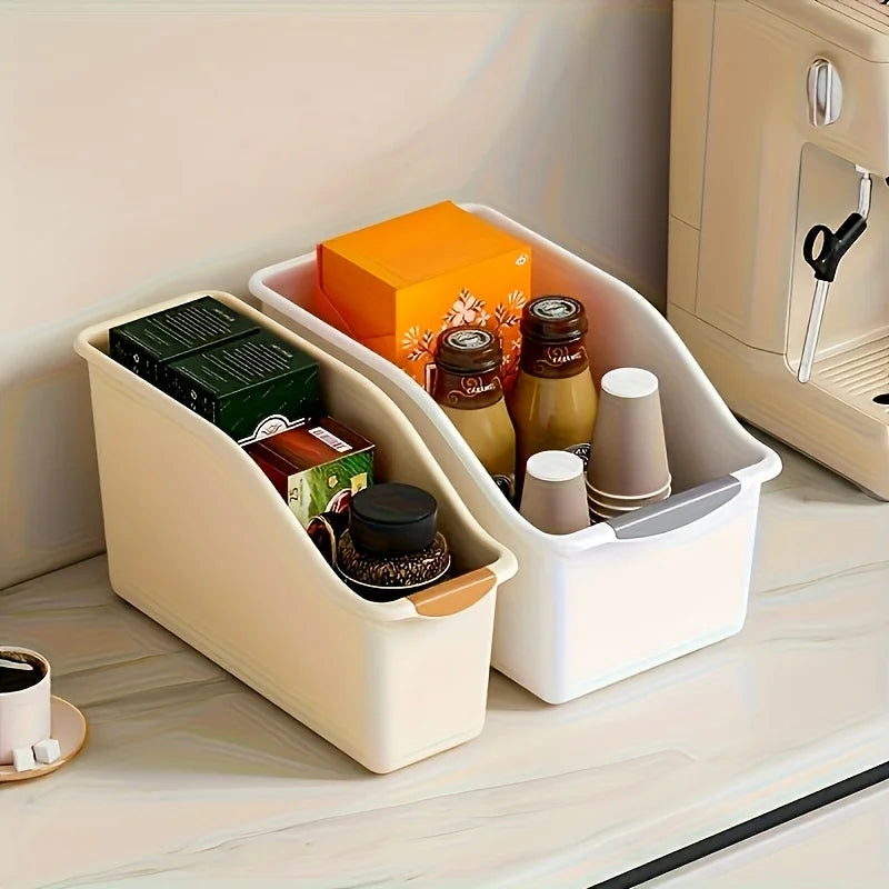 Plastic Multi-functional Storage Box Curved Design Ideal for Home Organization,suitable for Cleaning Products and Household Item