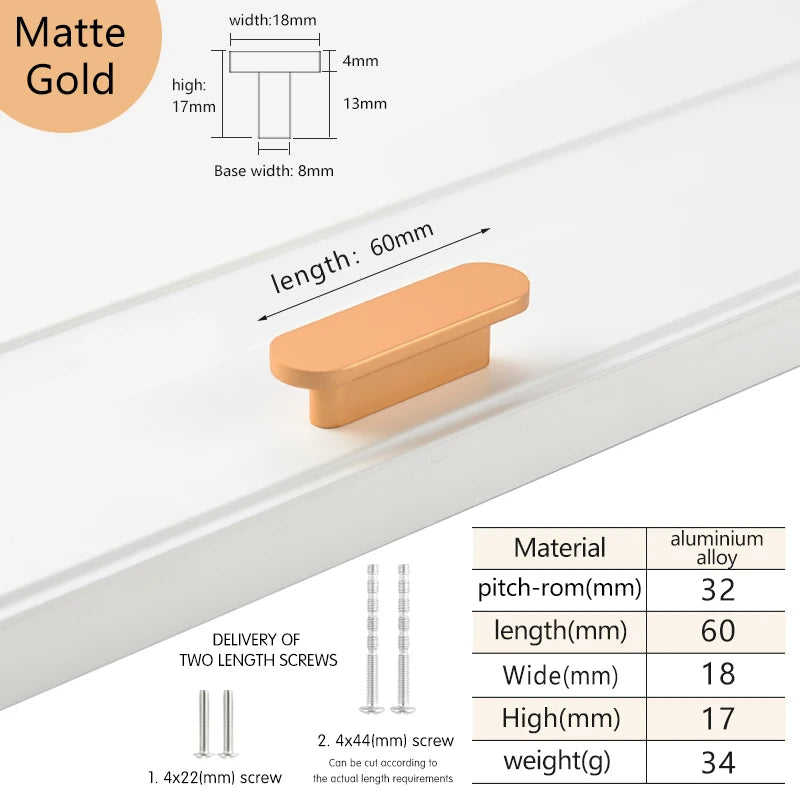 Modern style wardrobe cabinet bathroom cabinet black pulls drawer handles furniture cupboard aluminum alloy handle