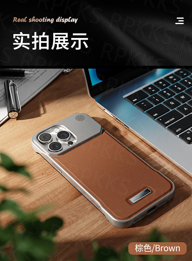 Luxury For Magsafe Magnetic Business Aromatherapy Case for iPhone 16 15 14 Plus 13 12 11 Pro Max  Frameless Armor Leather Cover