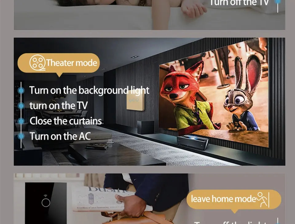 Tuya WiFi Smart Light Switch US Standard Work With Alexa Google Home Wall Touch Switch 110V 220V RF433Mhz Remote 1 2 3 4 Gang