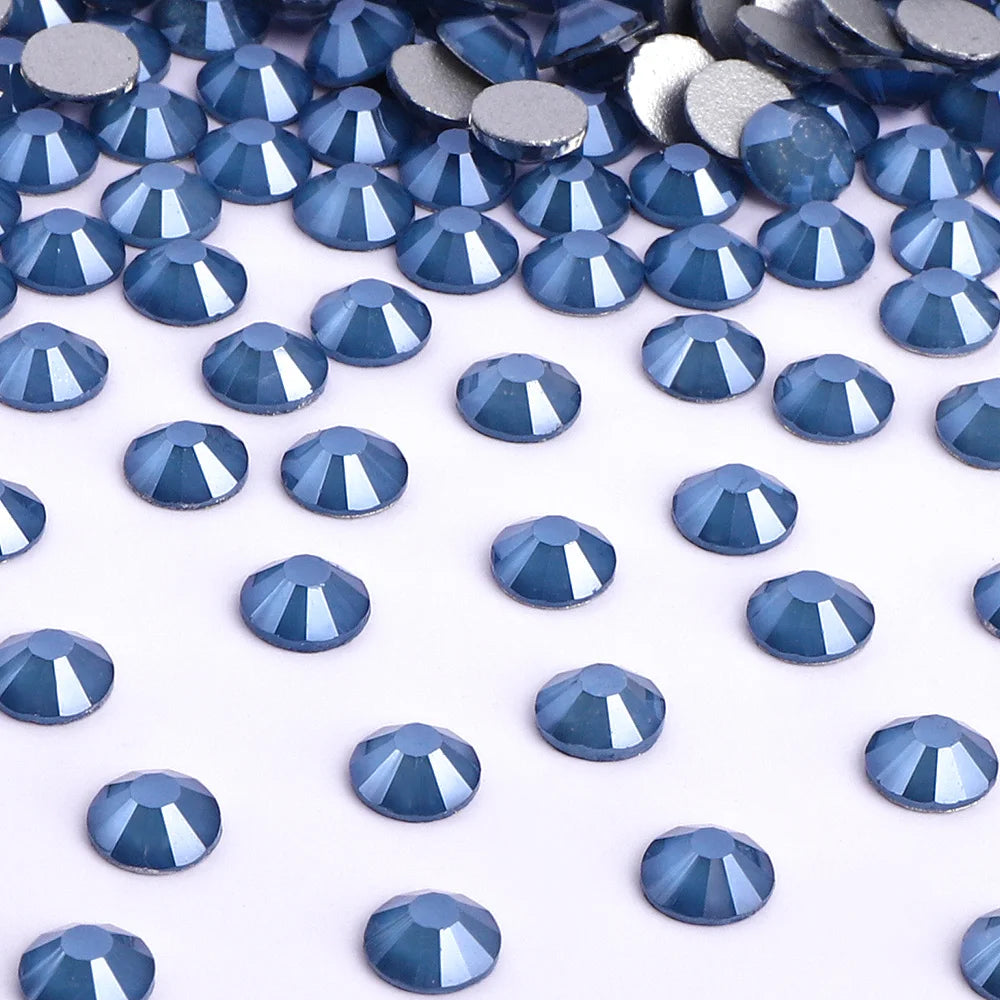 SS6-SS30 Mocha Non Hotfix Glass Rhinestone Glitter Flatback Crystals Stones Sliver Base Nail Gems Diamond Strass Nail Accessory