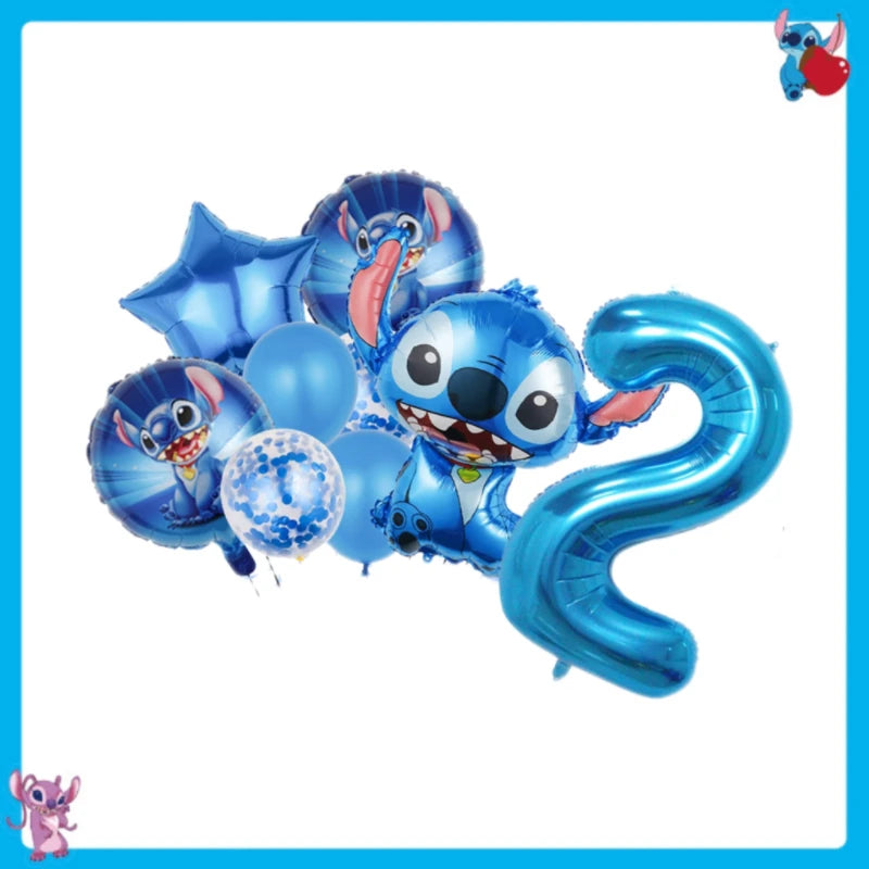 Disney Stitch Birthday Party Decoration Tableware Balloon Cup Plate Banner Backdrop Lilo And Stitch Theme Party Supplies Favors
