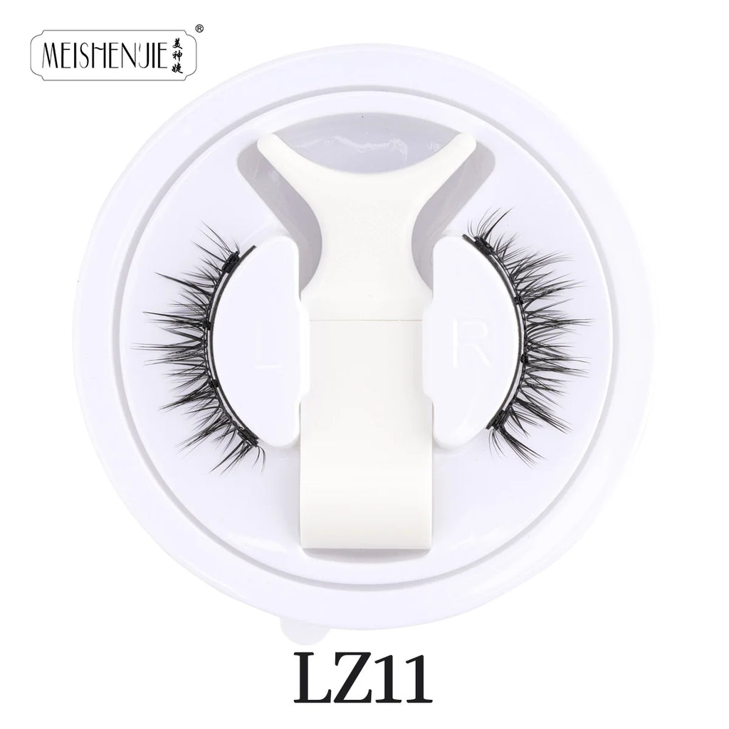 Faux Cils 1 Pair Magnetic Eyelashes Set Handmade Natural Curl False Eyelash with Tweezer Makeup Tools Magnetic Lashes for Sale