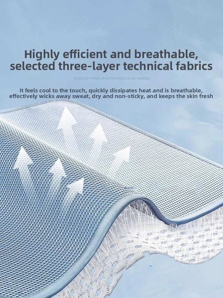 Solid Color Ice Silk Seat Cushion Summer Universal Non-slip Chair Cushion Cool Feeling Breathable Pad for Living Room Home