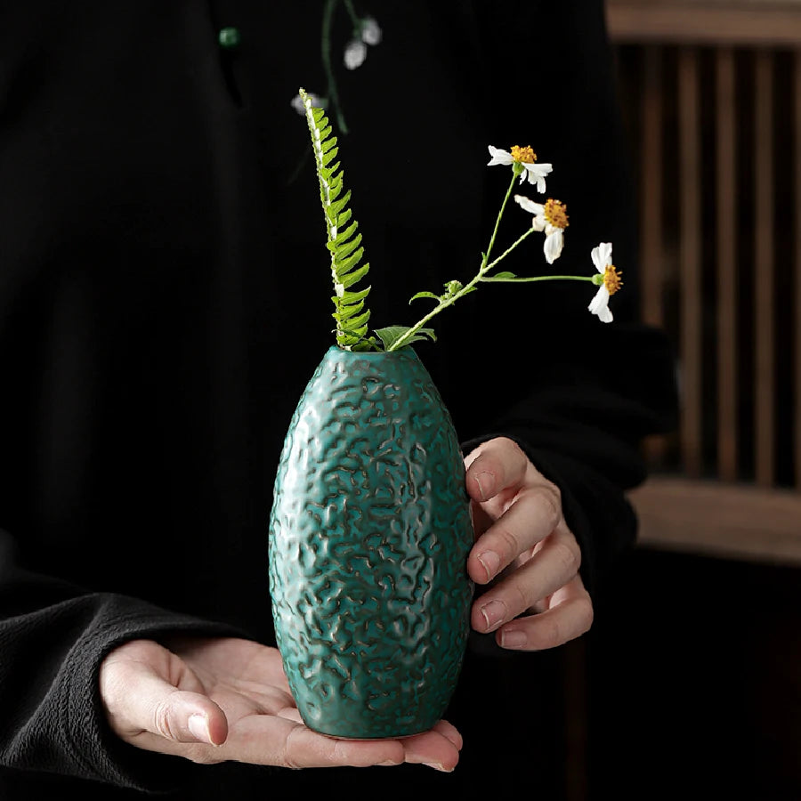 Vintage Vase Hydroponic Green Plant Simulation Flower Desktop Utensils Living Room Office Decoration Ornaments