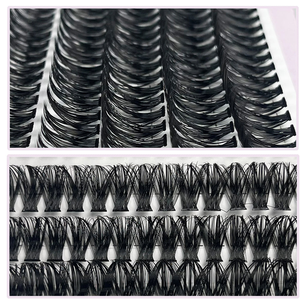 MIOFIA 30D/40D/60D/80D Fluffy Thick Individual Cluster Lashes C/D Curl 8-16mm Mixed Tray Natural Eyelash Extension Makeup Lashes