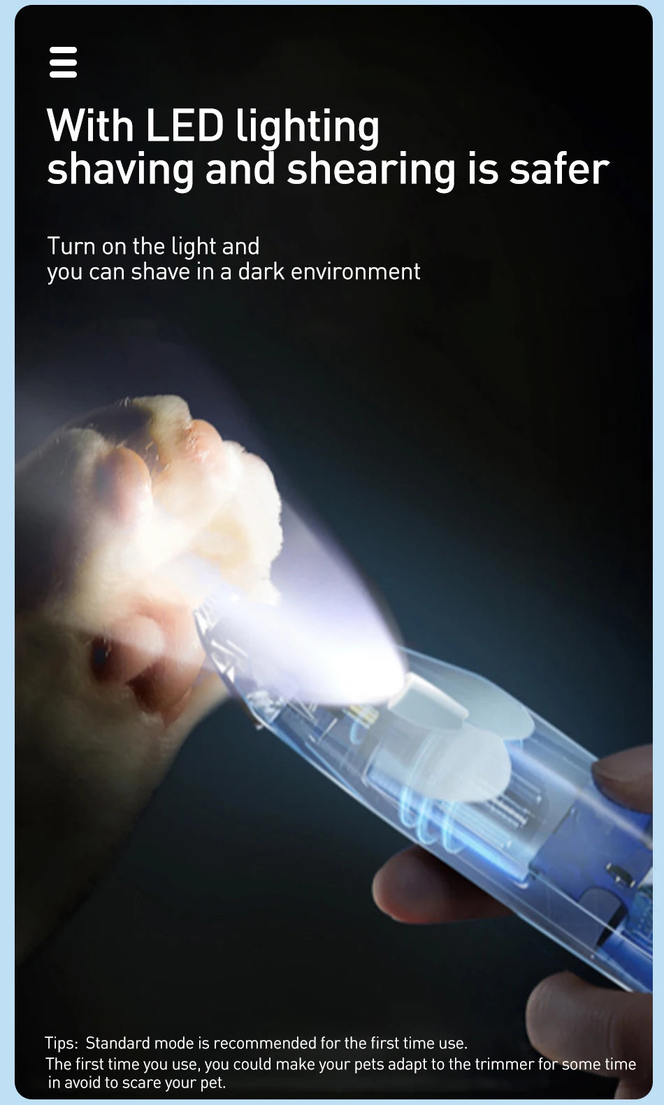 ROJECO Dog Hair Trimmer Professional Pet Foot Hair Trimmer Dog Grooming Clippers  for Dogs Haircut  Hair Cutting Electric Shaver