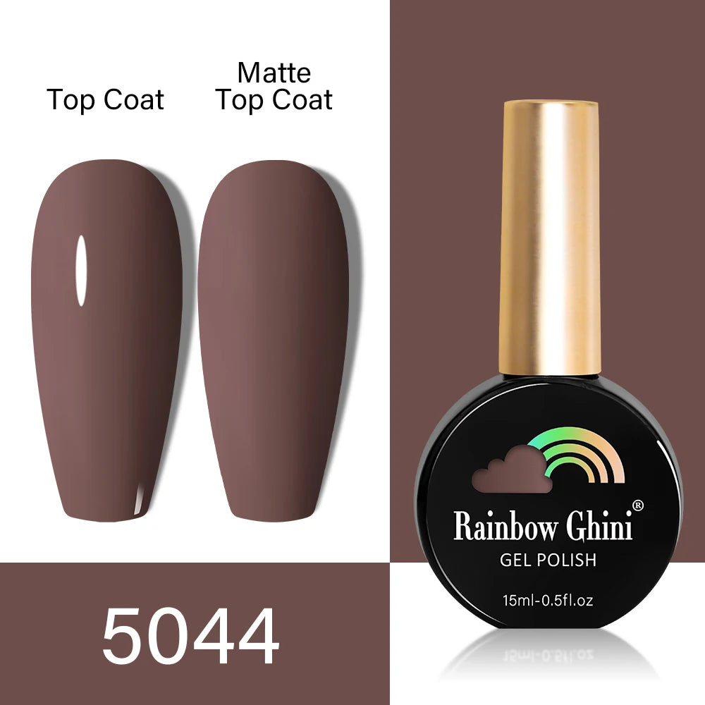 RG HEMA TPO FREE Neon Glitter Gel Nail Polish 15ml Nail Art Manicure Semi Permanent Gel Hybrid Varnishes Top Base Coat UV Nail