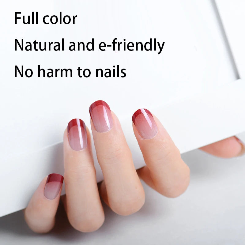 20/22tipsChristmas Semi Cured Nail Sticker UV Led Lamp Semi Cured Gel Design Nail Decals Waterproof Nail Stickers Nail Manicure