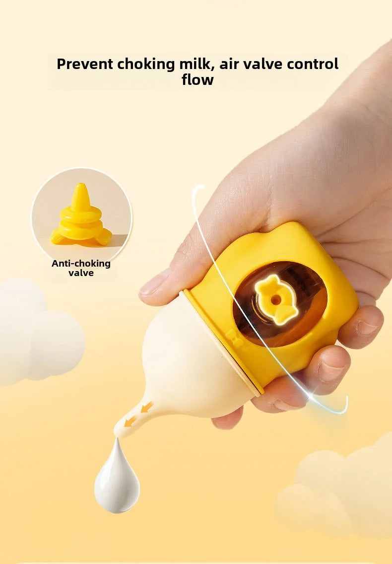 New pet milk bottle cat dog bionic anti-choking newborn puppy cat silicone bottle drinking milk see scale