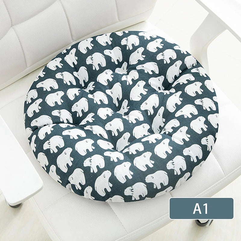 Coarse Cloth Round Style Cotton And Linen Style Seat Cushion Home Circular Cushion Japanese Style Futon Cushion Decoration