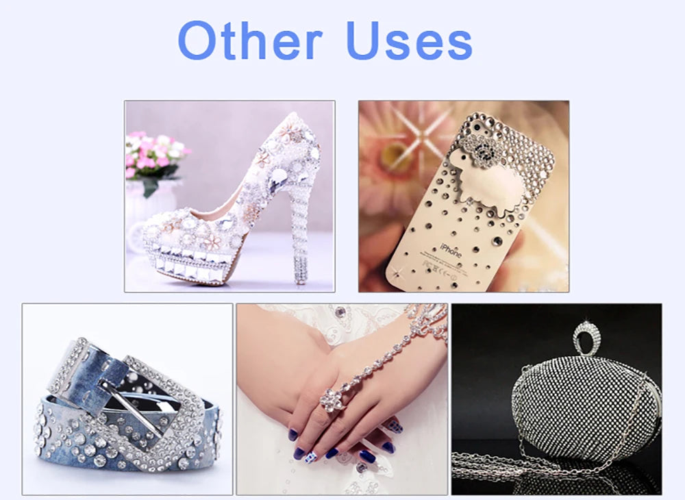 SS6-SS30 Mocha Non Hotfix Glass Rhinestone Glitter Flatback Crystals Stones Sliver Base Nail Gems Diamond Strass Nail Accessory