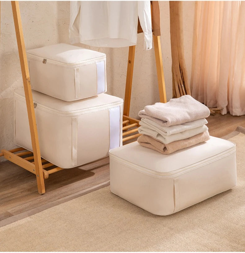 SRETNO Oxford Fabric Storage Bag Cotton Quilt Storage Bags, Clothes Storage Organizer Moving and Packing Luggage Bag Travel Bags