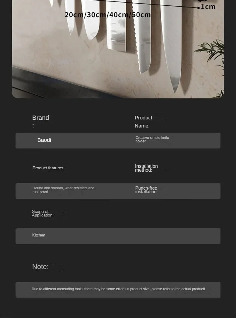 Wall-mounted Knife Organizer Kitchen Multifunctional Shelf Household Kitchen Knife Knife Storage Kitchen Storage Accessories