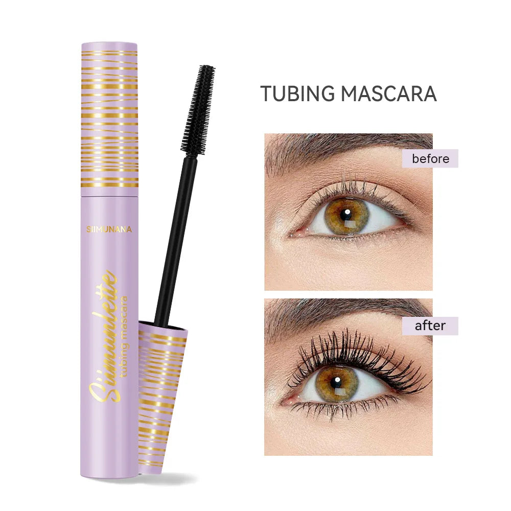 Tubular mascara waterproof, sweat-proof, non-smudge, long and curly eyeliner liquid combination set