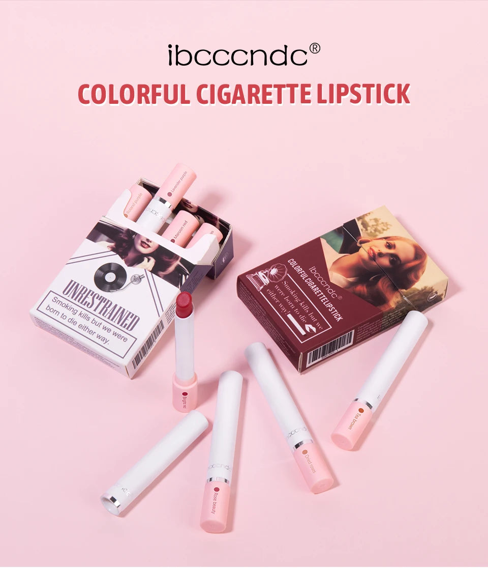ibcccndc Cigarette Lipstick 4 Colors Popular Lipstick Matte Finish Moisturizing Waterproof Sweatproof Lipstick Makeup