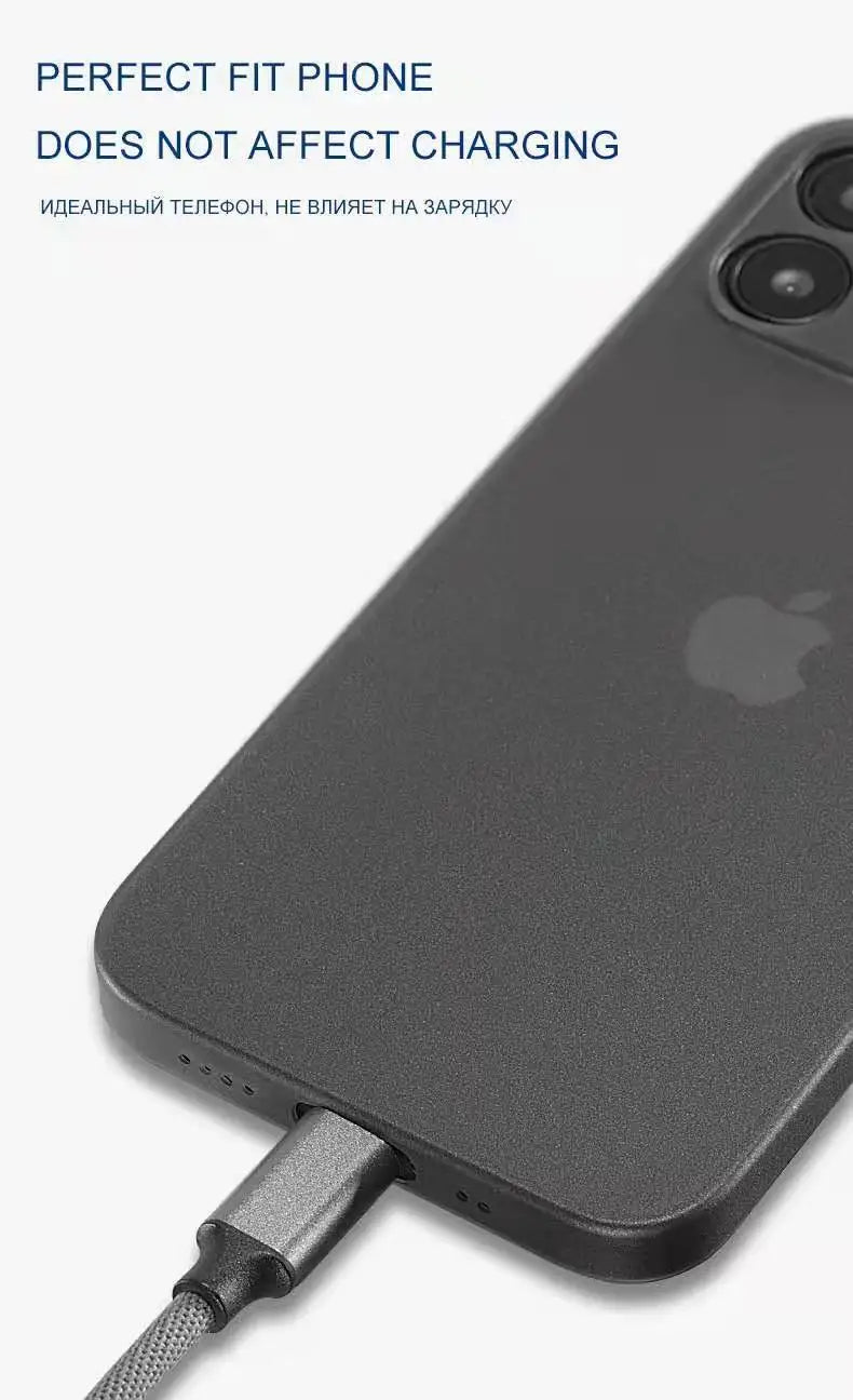 0.2MM Ultra Thin Case For iphone 13 14 15 Pro Max 12 Mini 11 X XR XS Max Cover For iphone SE 2020 2022 7 6 8 Plus Hard PC Case