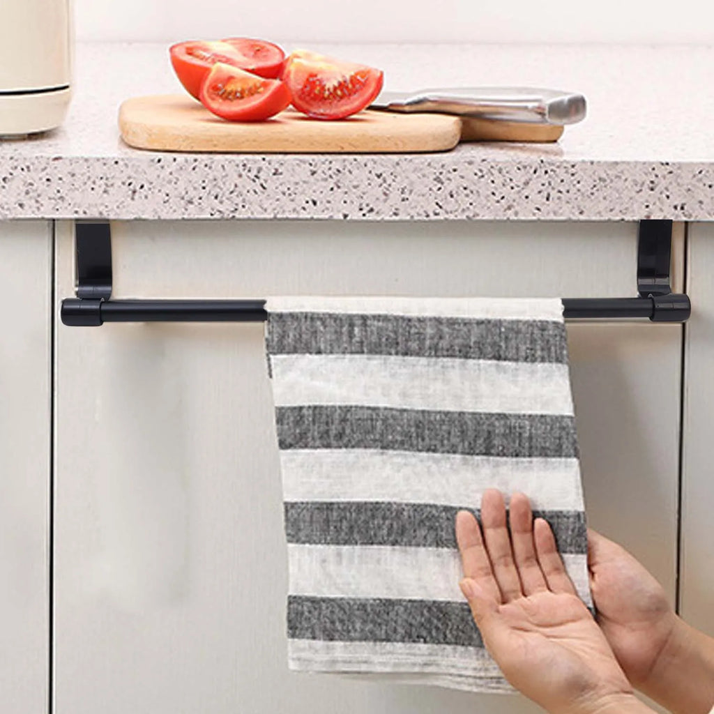 Wall Mounted Towel Racks Stainless Steel Heavy Duty Cabinet Hanging Towel Rack Organizer Shelf Holder Kitchen Bathroom Storage