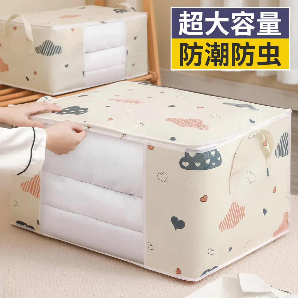 4/2/1PCS Big Capacity Quilt Clothes Duvet Blanket Storage Bag Organizer Sorting Bags Dustproof Closet Under-Bed Moisture Proof