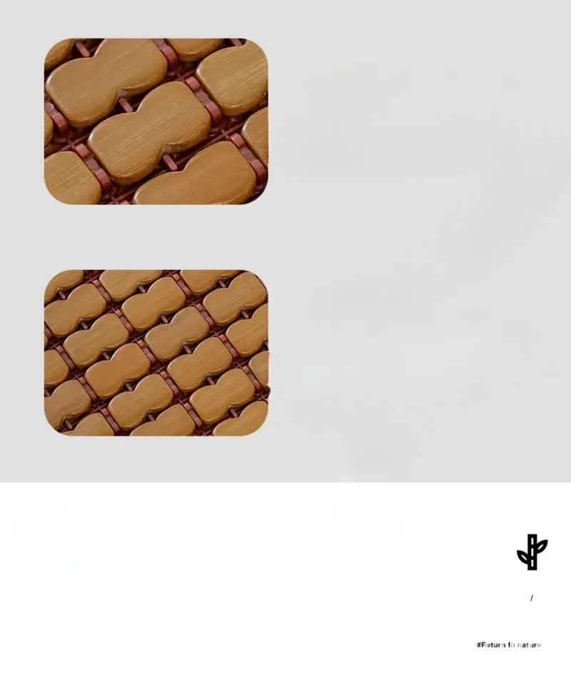 Summer Cool Mat Bamboo Salon Cushion Bamboo Car Ventilated Seat Cover Sofa Office Chair Cushion Dining Table Mat office chair