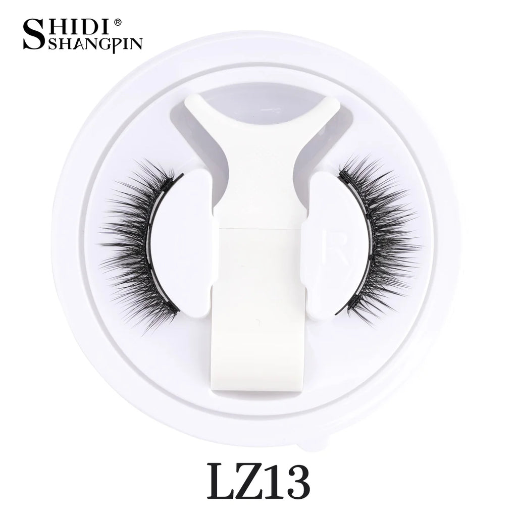 1 Pair Reusable Magnetic Eyelashes Tweezers Set Faux Mink Lashes Handmade 3D Natural False Eyelashes and Magnetic Tweezers Set