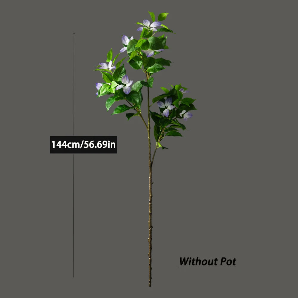 82-144cm Large Artificial Ficus Tree Fake Magnolia Plants Branch Tall Banyan Tree Faux Nandina Tree Rubber For Home Garden Decor
