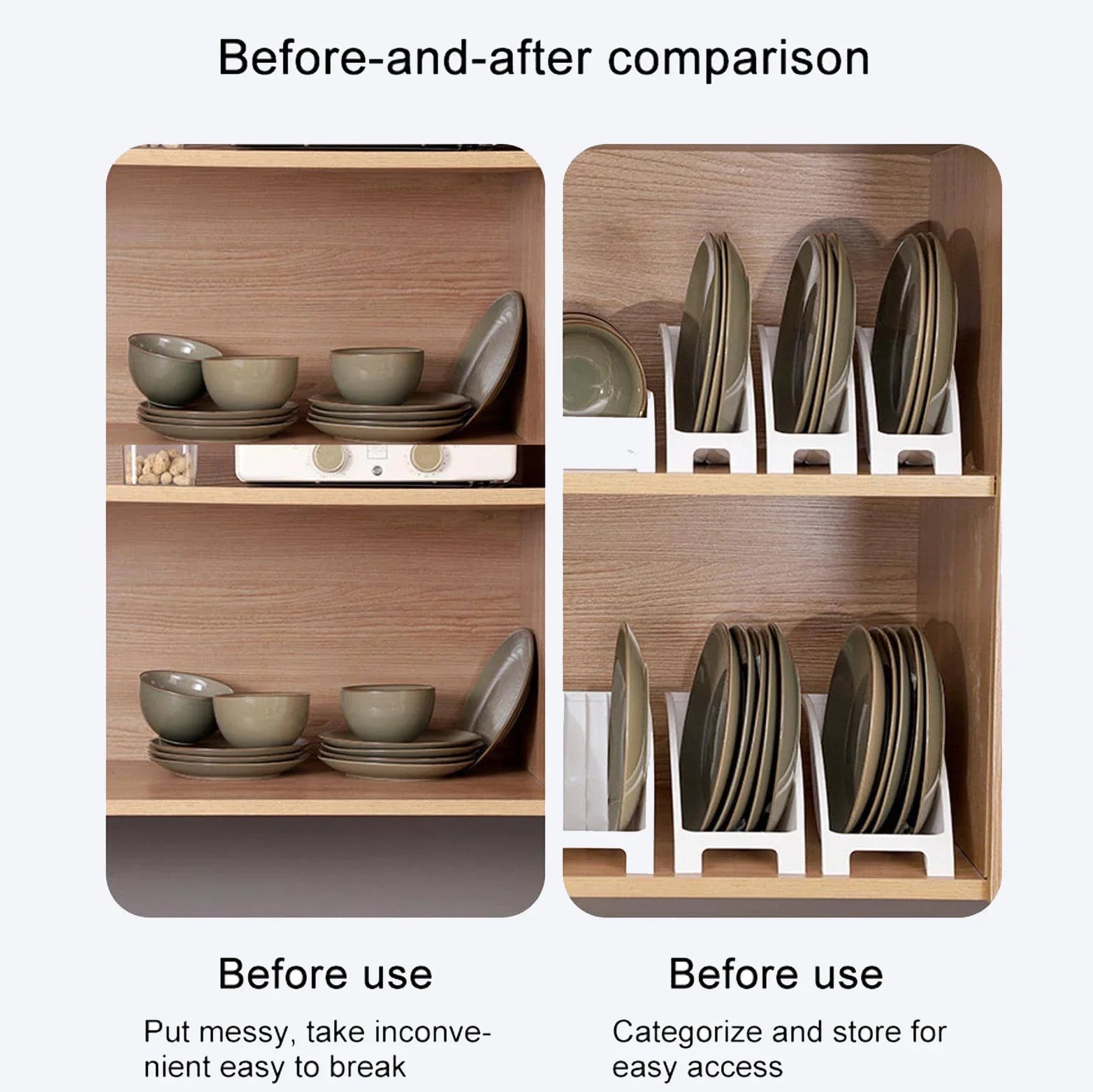 Dish Drain Rack Dinnerware Storage Organizer Cabinet Shelves Bowl Cup Rack Multifunctional Organizer Kitchen Supplies Holder