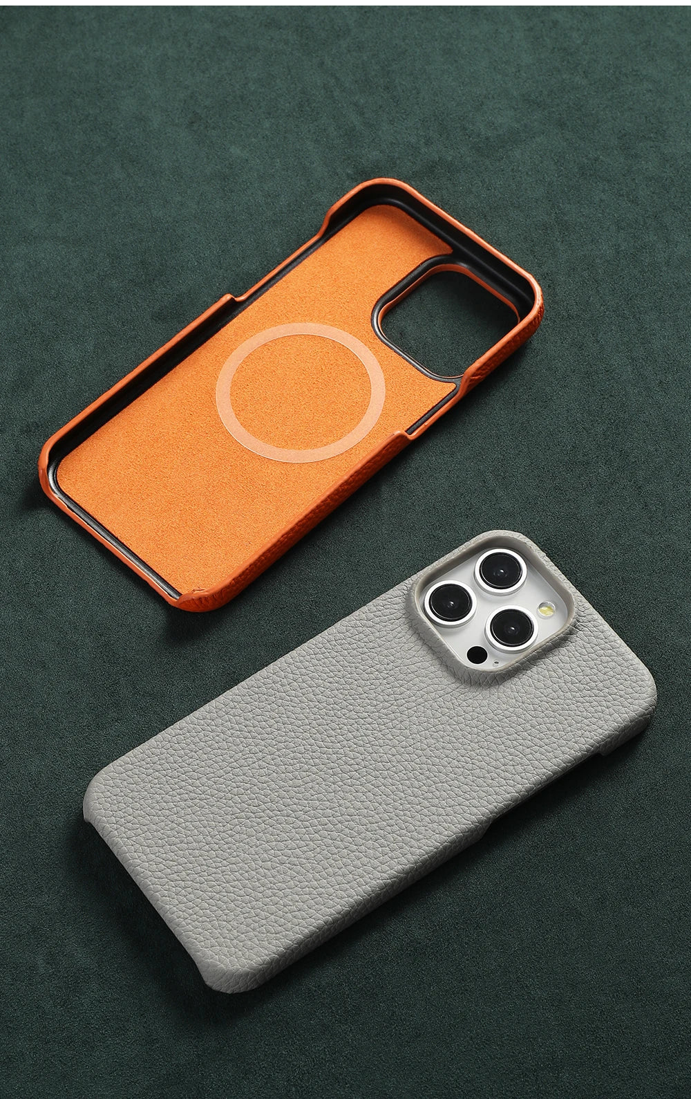 LANGSIDI Natural Cowhide Leather Magsafe Case for iPhone 16/15/Pro Max/Pro/Promax/15Pro/16Pro Luxury Magnetic Phone Back Cover