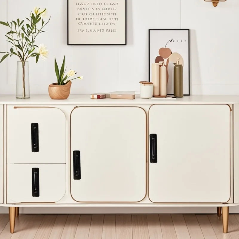 1/10pcs Self Adhesive Cabinet Handles Plastic Punch-Free Wardrobe Door Handle Organizer Kitchen Bathroom Furniture Door Pulls