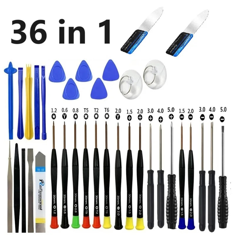 40 in 1 Mobile Phone Repair Tools Kits Phones Opening Screen Pry Mobile Phone Screwdriver Tools for iPhone Samsung Xiaomi Huawei