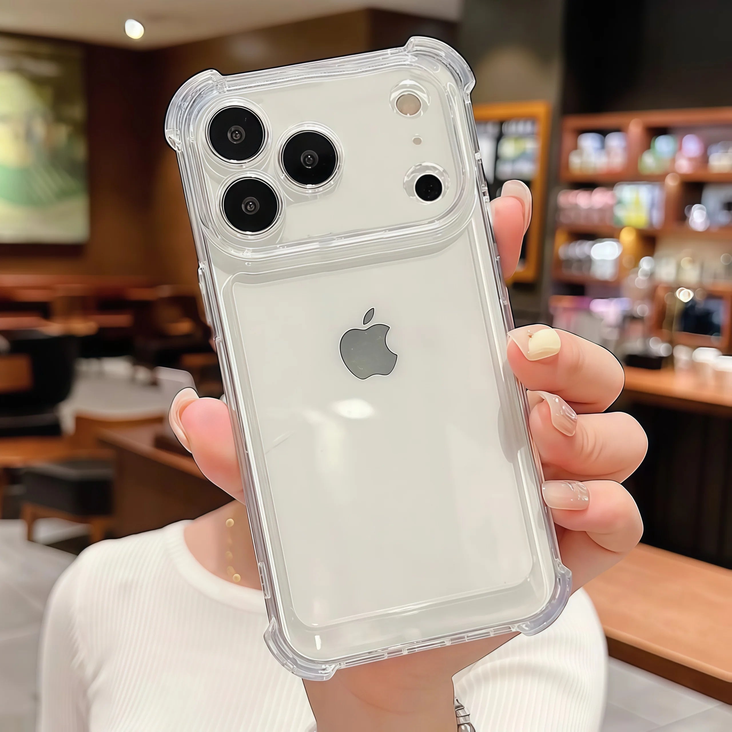 Luxury Shockproof Transparent Case For iPhone 17 Air 16 15 14 13 12 11 Pro Max 16E 7 8 Plus Bumper Cases Cover