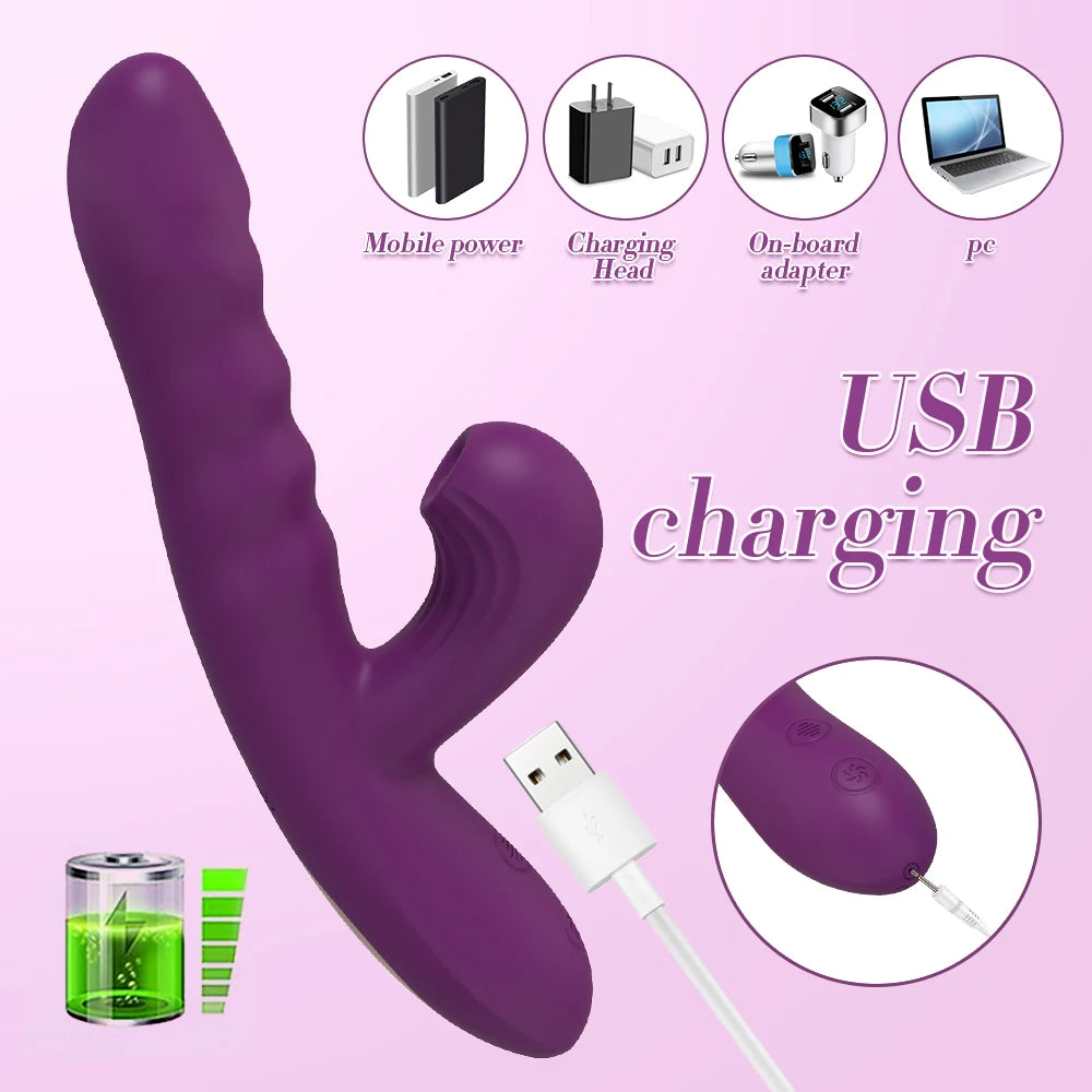 Powerful Thrusting Sucking Vibrator Female Sucker Clitoris Stimulator G Spot Dildo Massager Adult Goods Sex Toys Shop for Women