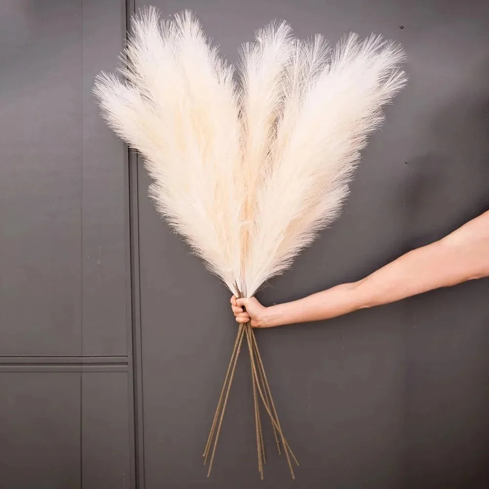 90/120cm Pampas Artificial Flowers Bouquet Fake Flowers for Home Decor Garden Arrangement Wedding Decoration Outdoor Reed Grass