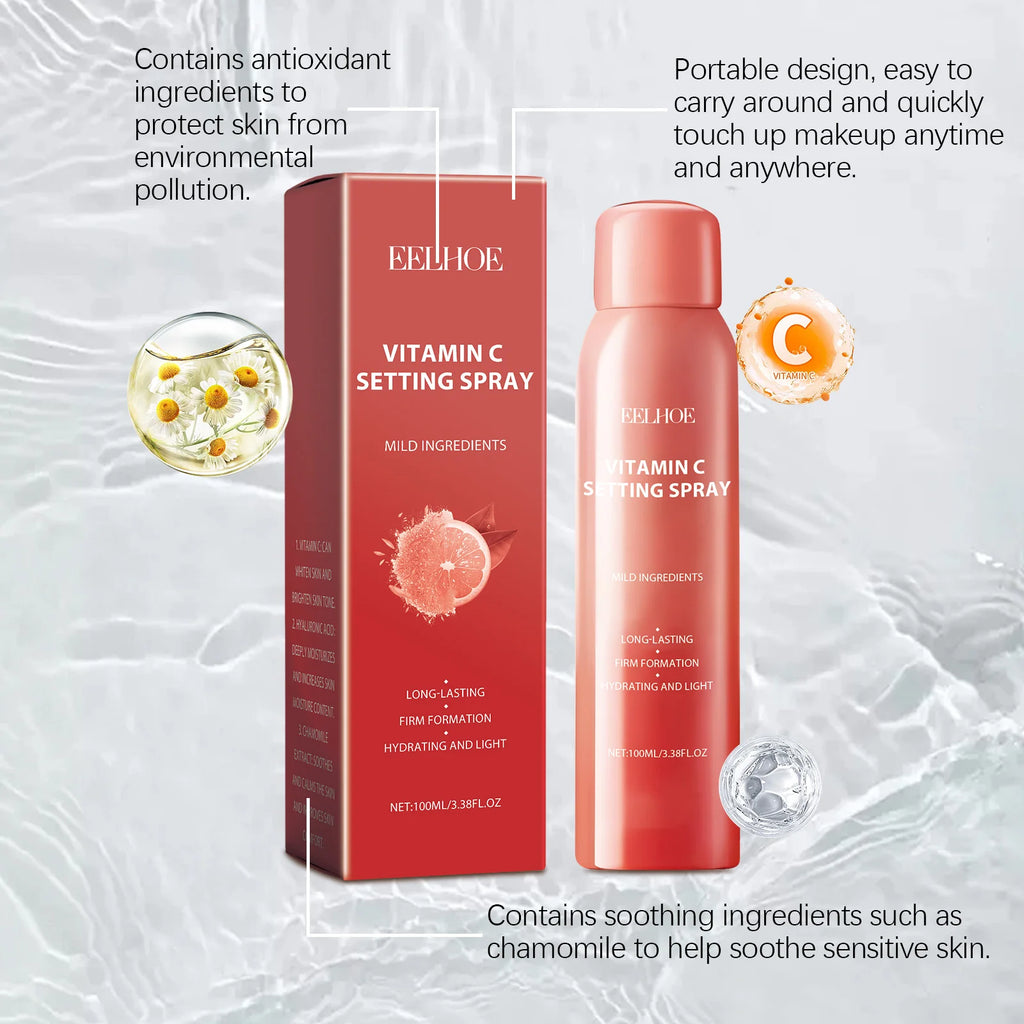 Hydrating Makeup Setting Spray Watery Lightweight Non-Greasy Oil Control Long-Lasting Breathable Vitamin C Makeup Fixing Mist