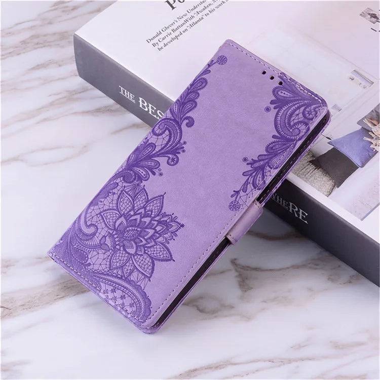 Leather Flip Phone Case For Samsung Galaxy A03S A13 A23 A33 A53 A02S A12 A22S A32 A42 A52 A72 Luxury Emboss Wallet Bracket Cover