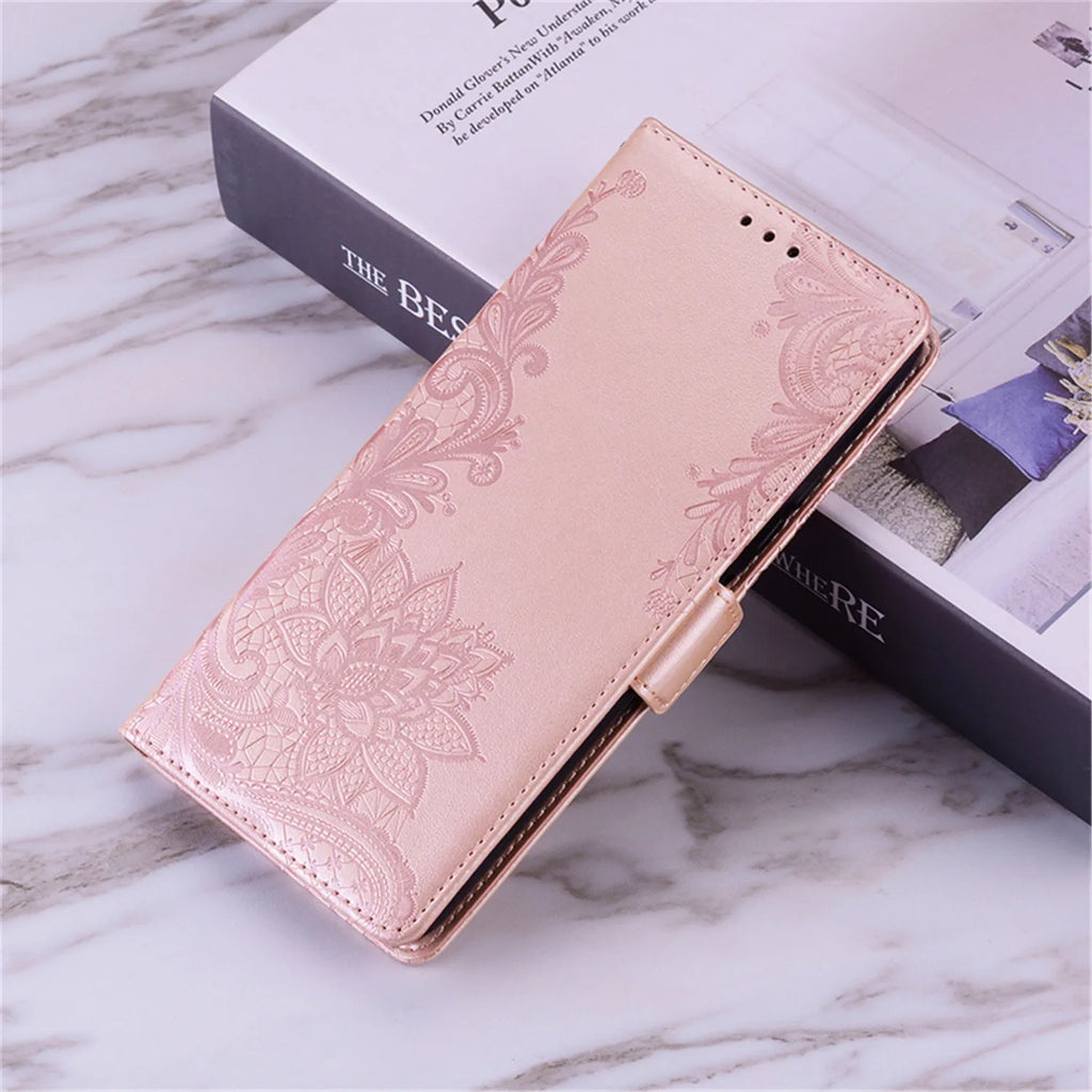 Leather Flip Phone Case For Samsung Galaxy A03S A13 A23 A33 A53 A02S A12 A22S A32 A42 A52 A72 Luxury Emboss Wallet Bracket Cover