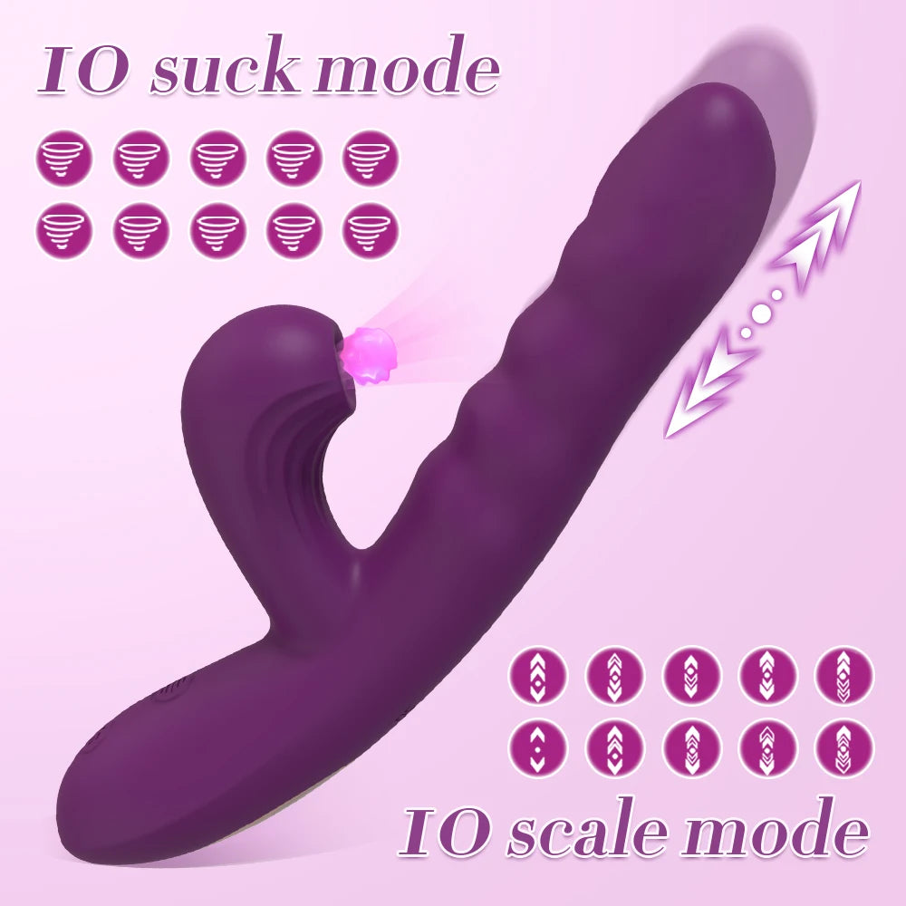 Powerful Thrusting Sucking Vibrator Female Sucker Clitoris Stimulator G Spot Dildo Massager Adult Goods Sex Toys Shop for Women