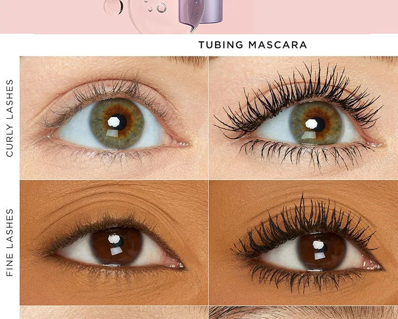 Tubular mascara waterproof, sweat-proof, non-smudge, long and curly eyeliner liquid combination set