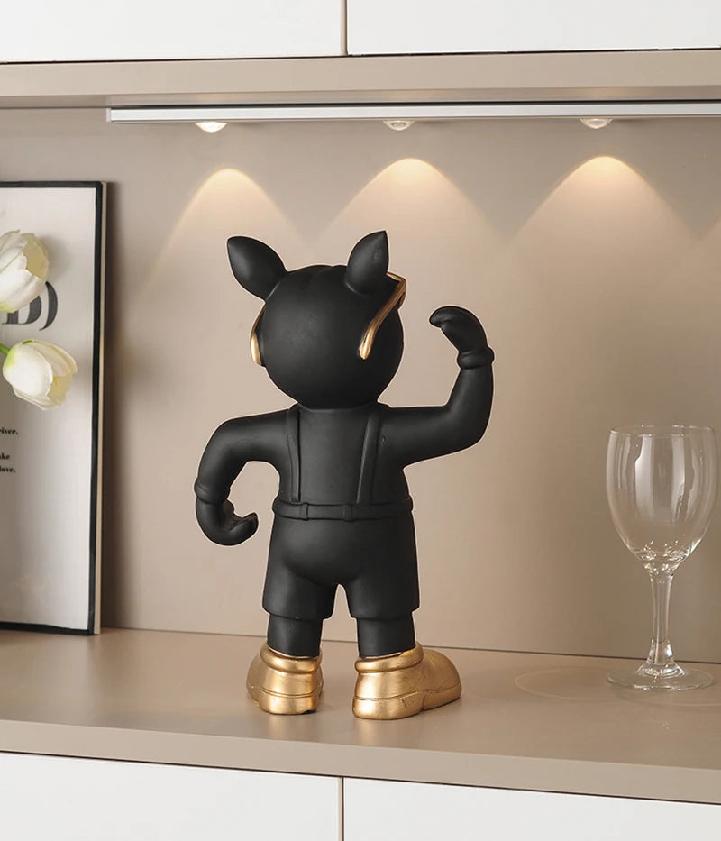 French Bulldog Wine Holder Resin Wine Racks Countertop Wine Stand Wine Bottle Holder Wine Bottle Rack Home Office Decor