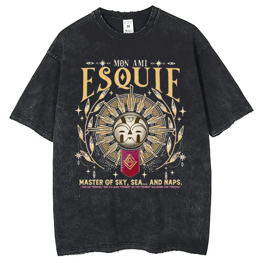 Clair Obscur Expedition 33 Cotton Gift New Design Game Fans Clothes T-shirts for Men Merch T-Shirt Vintage Wash Gamer Tops