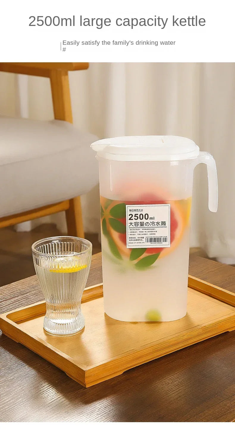 Large Capacity Cold Water Pitcher Cold Kettle Iced Beverage Dispenser Refrigerator  Cold Juice Lemonade Drinks Storage Tank