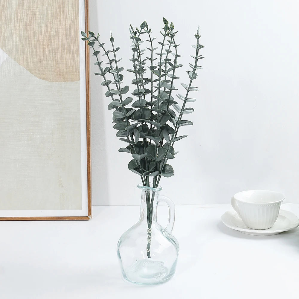 5/10pcs Eucalyptus Stems Artificial Eucalyptus Leaves for Home Room Flowers Bouquet Wedding Decoration Christmas Decortion