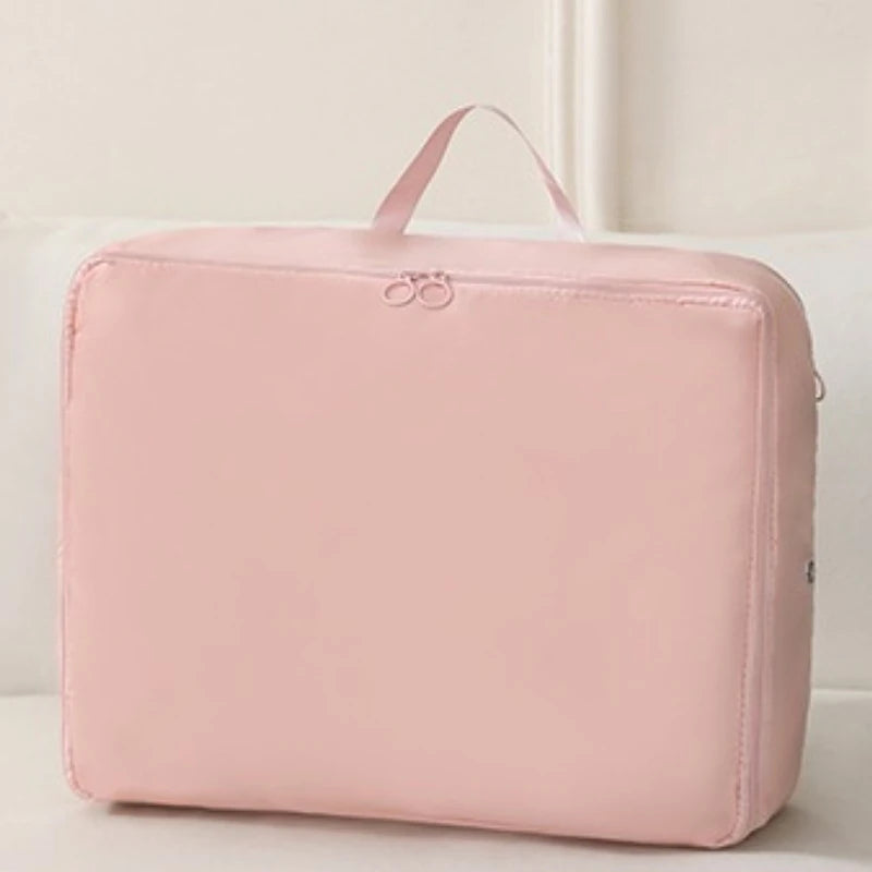 SRETNO Large Capacity Cotton Quilt Compression Storage Bag for Moving and Traveling Organizing Bag for Home Dust Pre Organizador