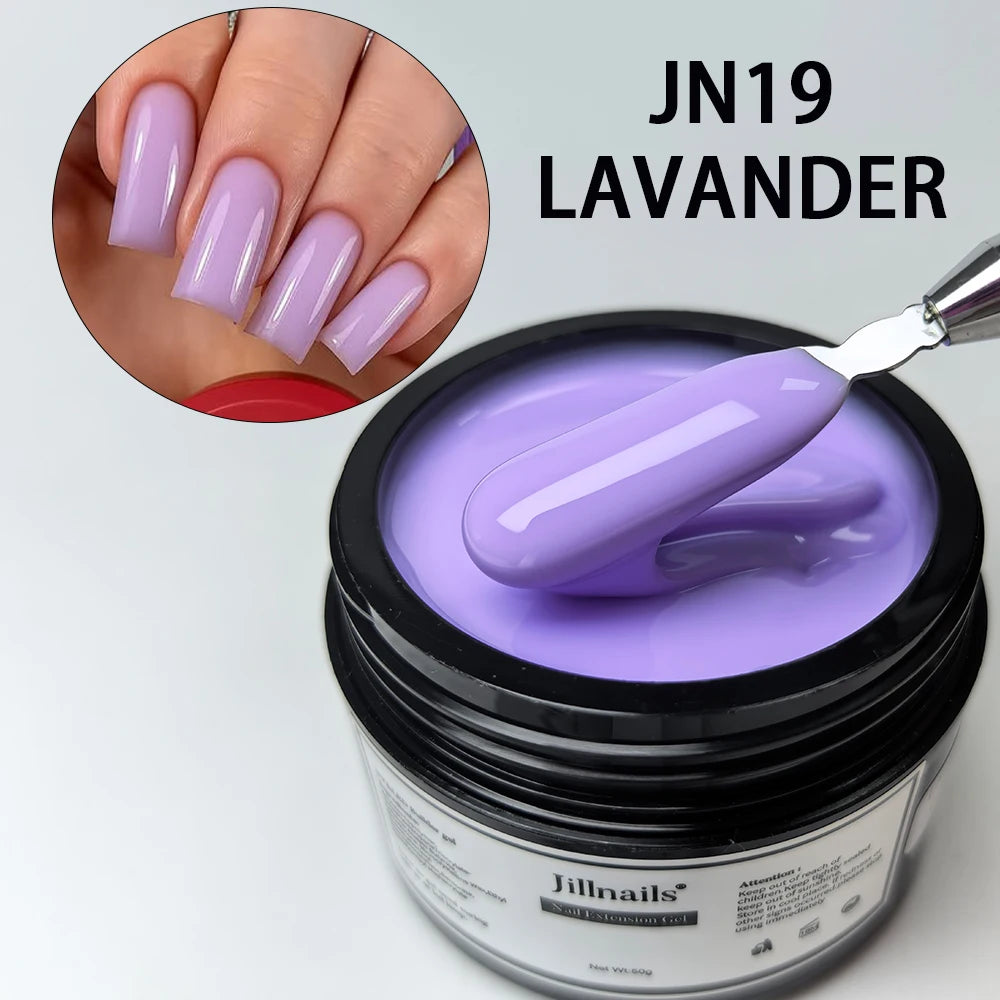 Jillnails Dusty Pink Nude Gel Nail Builder 50G Burgundy Shimmer Builder UV Gel for Nails Extension