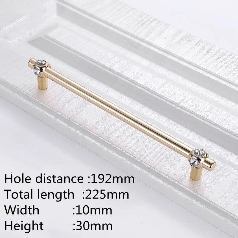 KK&FING Luxury Crystal Handles Drawer Knobs Zinc Alloy Kitchen Cabinet Handles Wardrobe Door Pulls Furniture Handle Hardware