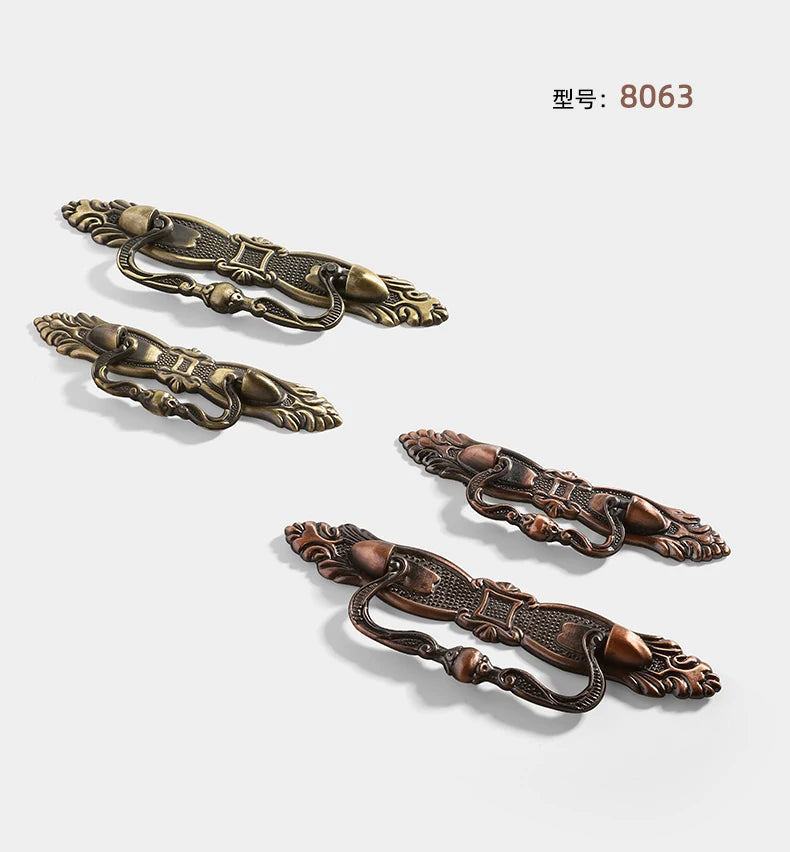 Red/Green Bronze AntiqueEuropean classical  old-fashioned furniture kitchen cabinet handle shoe cabinet drawer zinc alloy handle