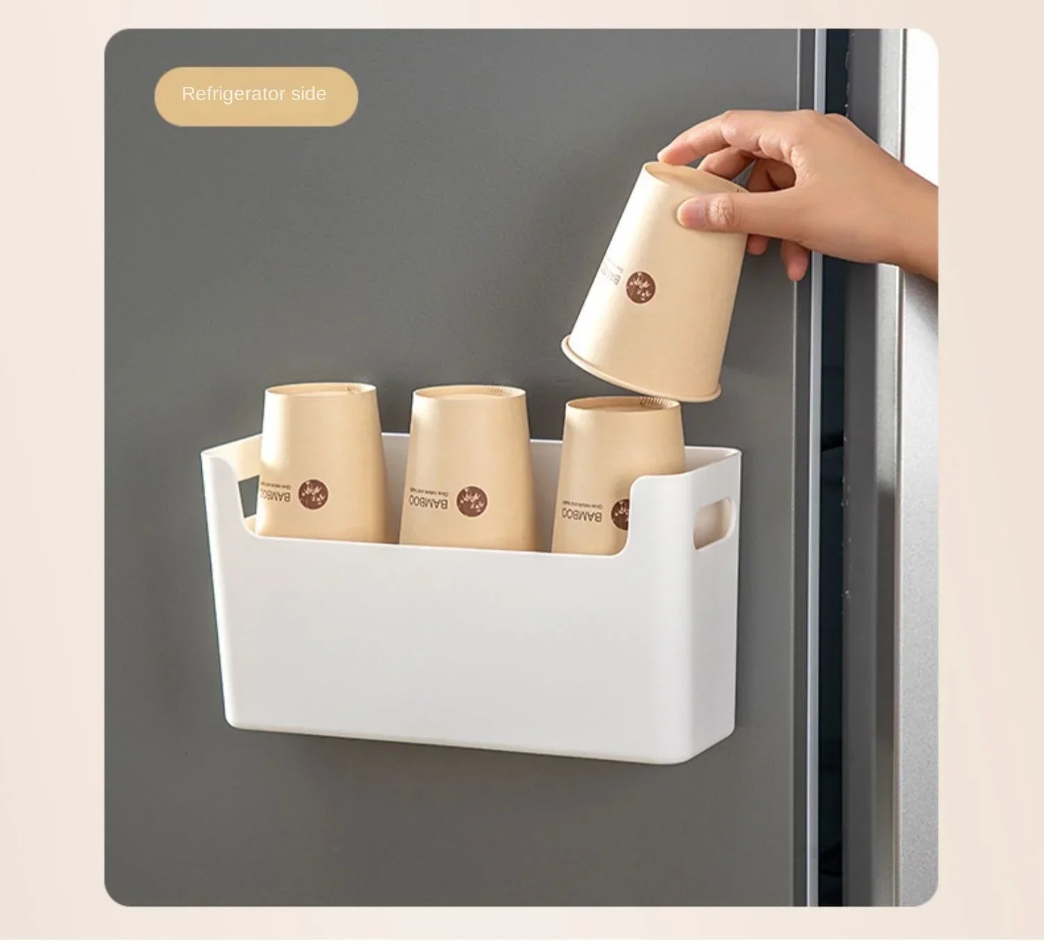 Non Perforated Cling Film Rack Inside Cabinet Wall Shelf Shelves Spice Rack Dish Drying Rack Cabinet Door Organiser for Kitchen